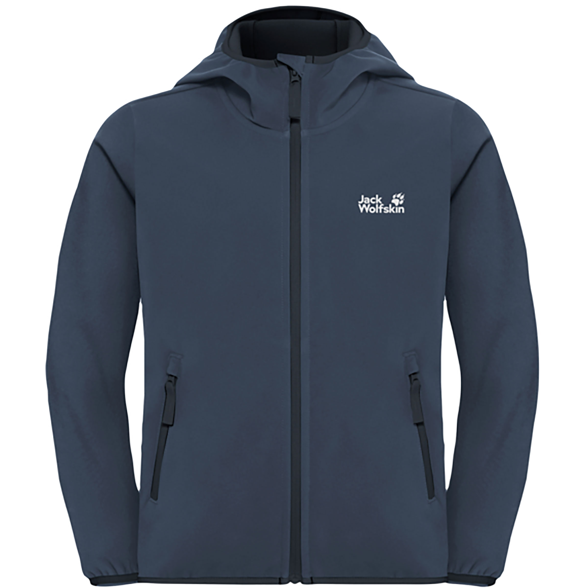 Jack Wolfskin Fourwinds Kinder Softshelljacke blau Größe 140 Camping Isolierend