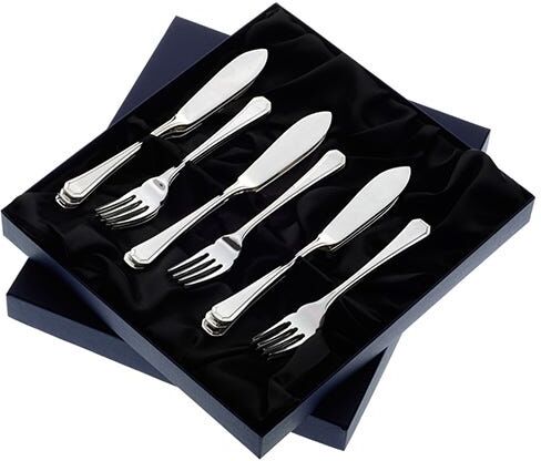 Arthur Price of England Grecian Sovereign Stainless Steel Set of 8 Pairs of Fish Eaters