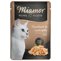 Miamor Feine Filets Thunfisch in Lachsjelly 24x100 g