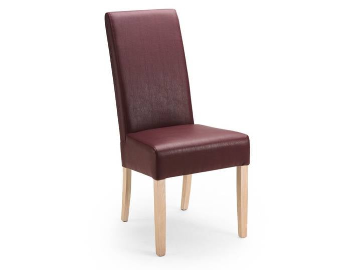 Esszimmerstuhl aus Kunstleder mit Holzgestell Jana