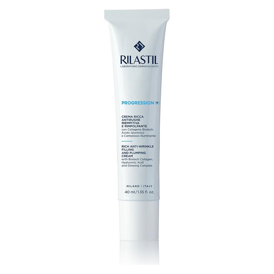Rilastil Progression Plus Rich Anti-Wrinkle Cream with Collagen and Hyaluronic Acid 40ml (40 ml, Nachtcreme) (187067)