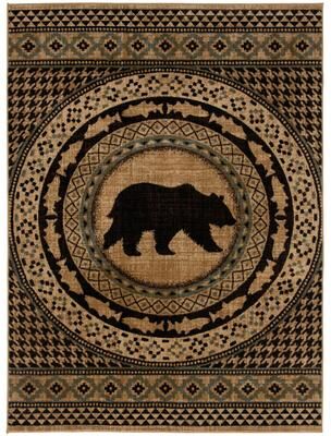 Mayberry Rug American Destination Asheville Lodge Bear Area Rug