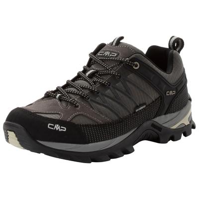 Wanderschuh CMP "RIGEL LOW WP TREKKING SHOES", Herren, Gr. 42, grau, Leder, Synthetik, Schuhe Wanderschuh, wasserdicht
