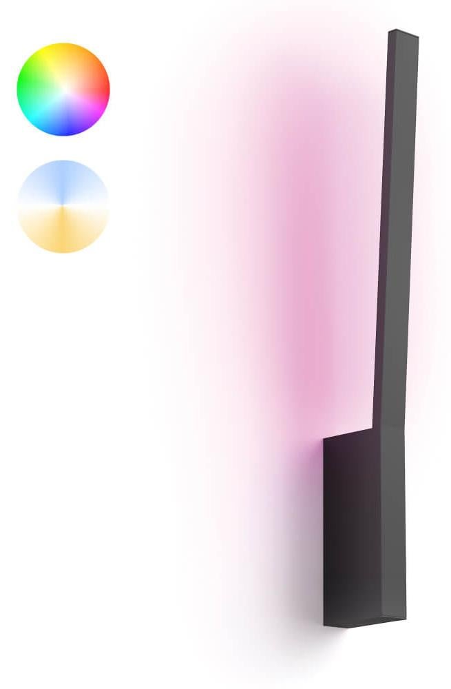 Philips Hue Liane White and Color Ambiance slimme wandlamp, zwart, LED, Bluetooth/Zigbee
