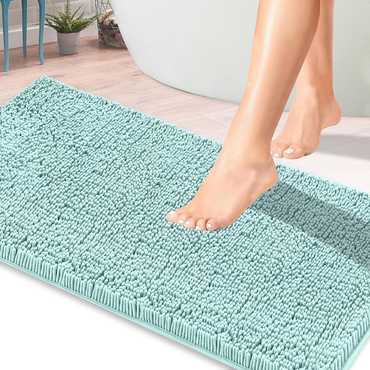 Zachte Chenille Badmat - Antislip en Absorberend Badkamertapijt