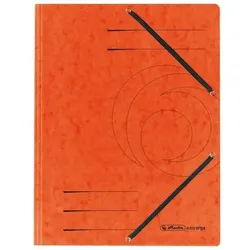 herlitz Einschlagmappe mit Gummizug Karton orange