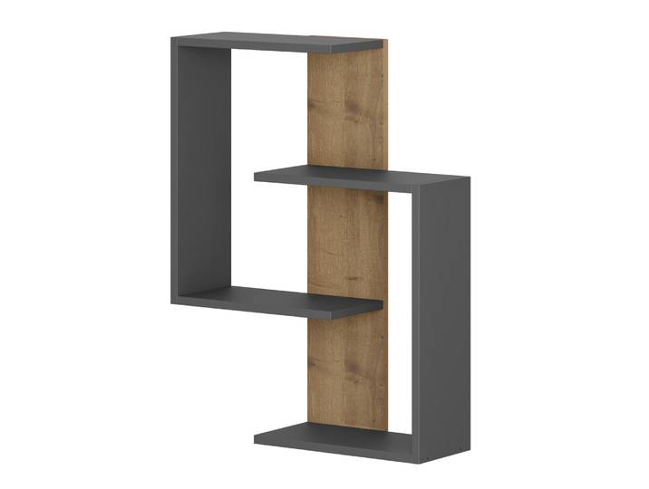Étagère murale en bois Paranoid - 64 x 22 x 85 cm - AnthraciteChêne