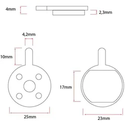 CT008-S pastilla de freno sinterizada redonda con teton [Ewheel]