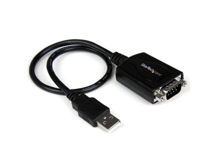 StarTech.com Câble Adaptateur de 30 cm USB vers Série DB9 RS232 - Mémorisation de Port COM, DB-9, USB 2.0 A, 0,42 m, Noir ICUSB2321X