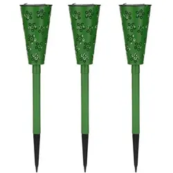 LUMIDA Garden 3 Solar-Gartenstecker Blumen Cut-Outs Farbauswahl Höhe 44cm, Ø 8,5cm