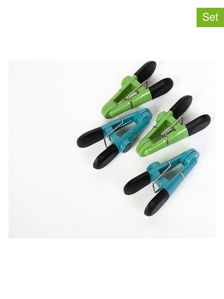 Fresh Choice 4er-Set: Tütenclips in Grün/ Hellblau - (H)7,5 cm - onesize