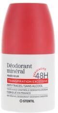 Stentil Déodorant Minéral Fraîcheur Transpiration Excessive 48H Roll-On 50 ml - Flacon-Bille 50 ml