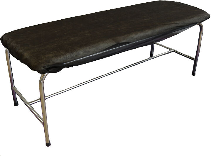 Lençóis descartáveis ajustables pretas Kinefis em polipropileno de TNT de 30 gramas 95cm x 220cm (10 - 100 unidades)