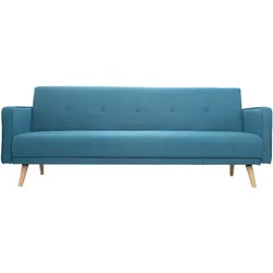 Sofa verstellbar 3 Plätze skandinavisches Design Blaugrün ULLA