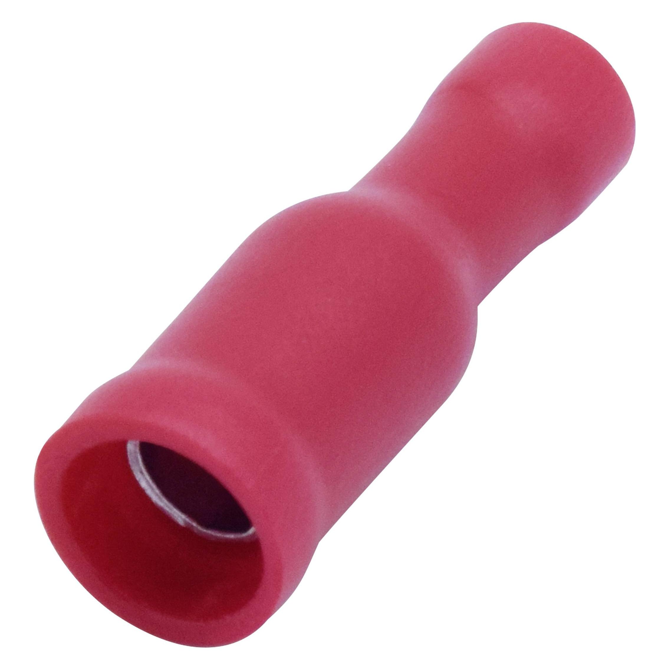 Tru Components 8436864 Rundsteckhülse 0.50 mm² 1.50 Vollisoliert Rot 25 St. (8436864)