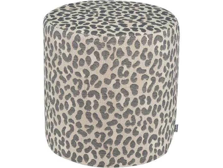 H.O.C.K. Alia Pouf Hocker - Rund, Ø45x45 cm, Leo-Muster (schwarz)