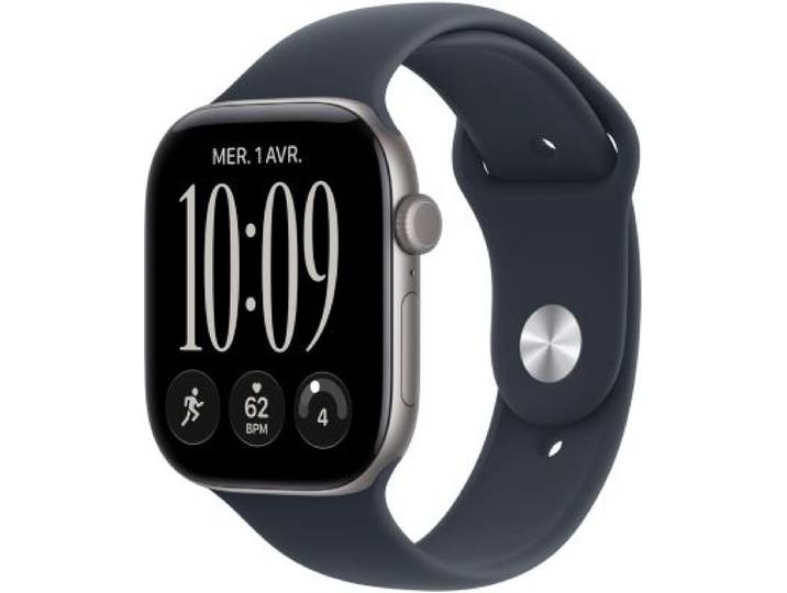 Apple Watch - Montre Connectée Serie 12 46mm Alu Gris / Bleu M/L