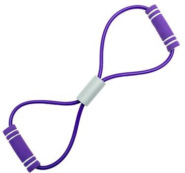 Market Central Chest Expander Trainer Portable Resistance Band Back Stretcher For Home Fitness purple