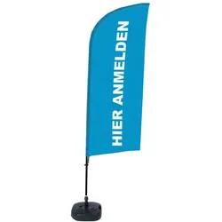 SHOWDOWN Displays Showdown Beachflag - Komplett-Set - Hier Anmelden Deutsch - Blau/Schwarz