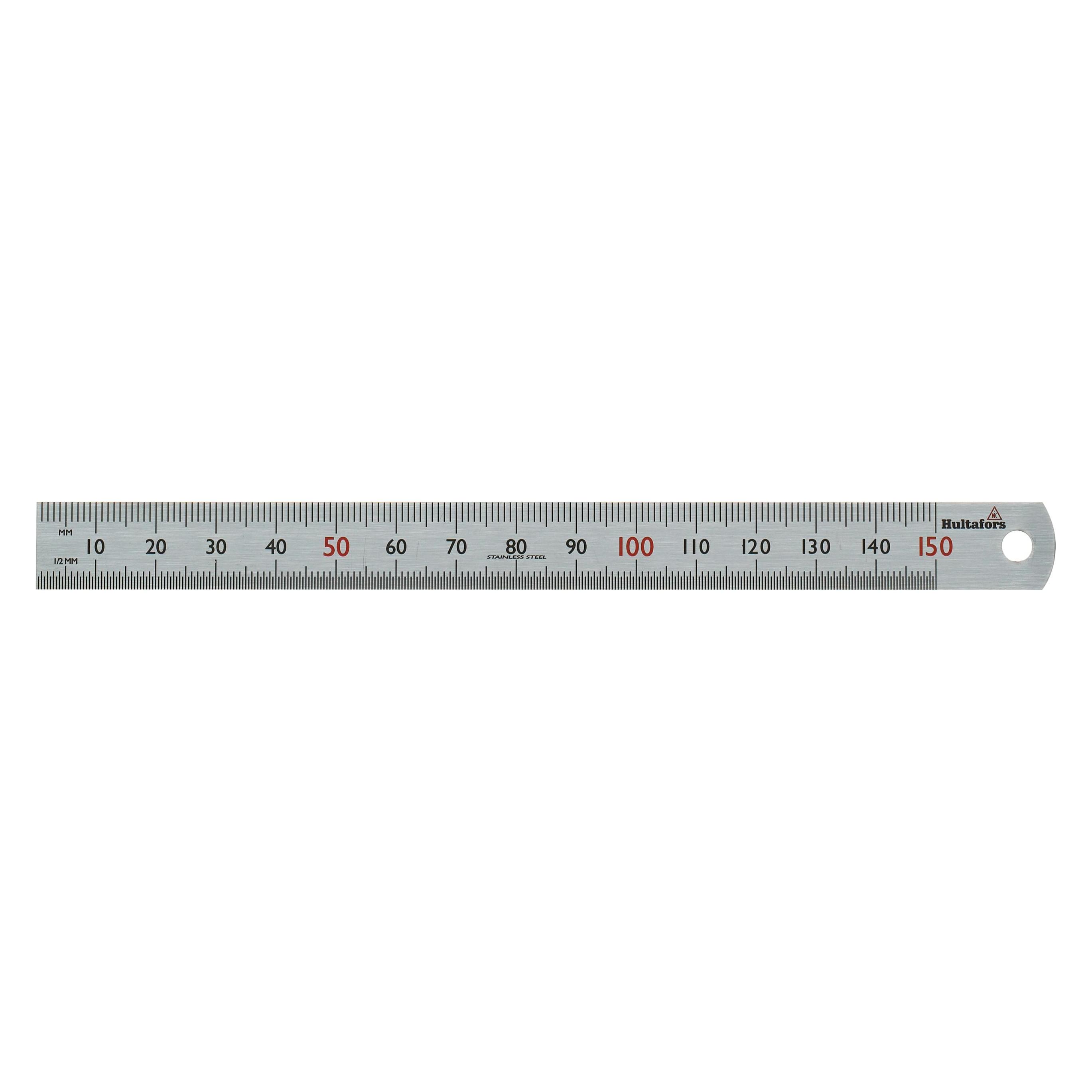 Weidmüller Hultafors Stahlmassstab (Halb-) Milimeterteilung, Länge 15 cm, aus Stahl (15 cm, Stahl) (483162)