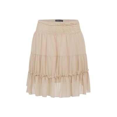 Minirock CLOUD 5IVE "CLOUD 5IVE Skirt", Damen, Gr. XL, beige, 100% Polyester, unifarben, normal, Röcke Minirock