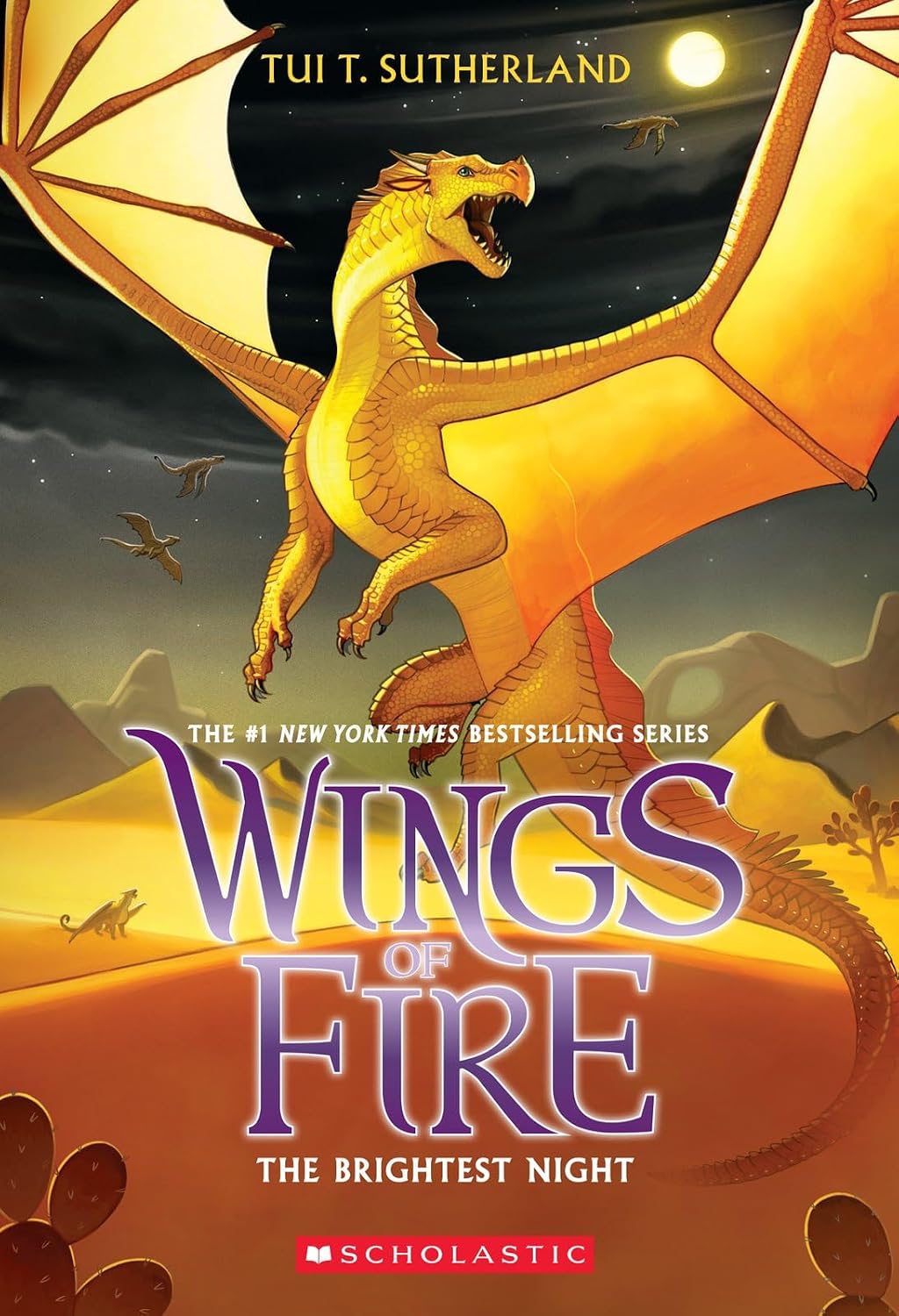 Scholastic Wings of Fire: The Brightest Night (Book 5) by Tui T. Sutherland - Paperback - Ages 9-12 - Dragon Fantasy Adventure Series Book