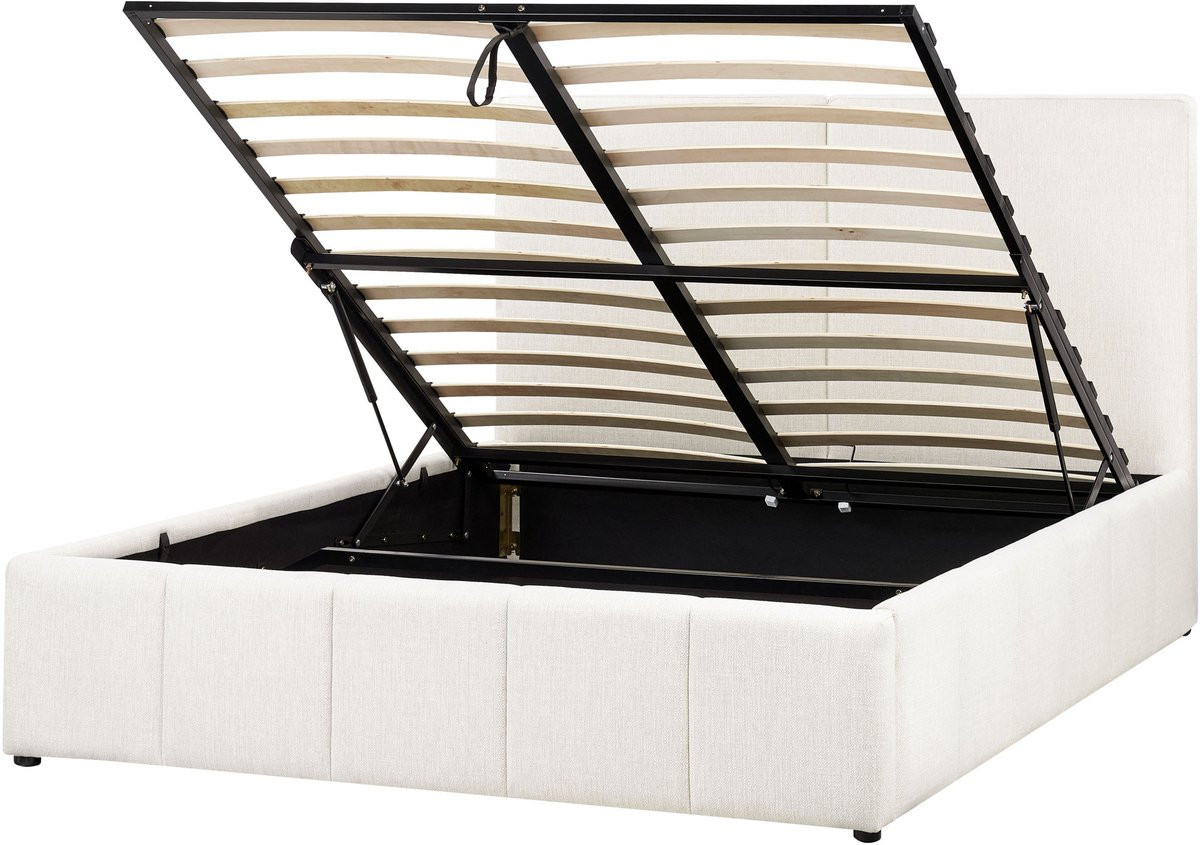 Beliani Gestoffeerd Tweepersoonsbed met opbergbox, 160 x 200 cm