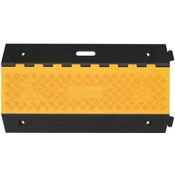 Schlauch- u.Kabelbrücke L900xB500xH70mm Gum.schwarz/gelb 3 Kanäle
