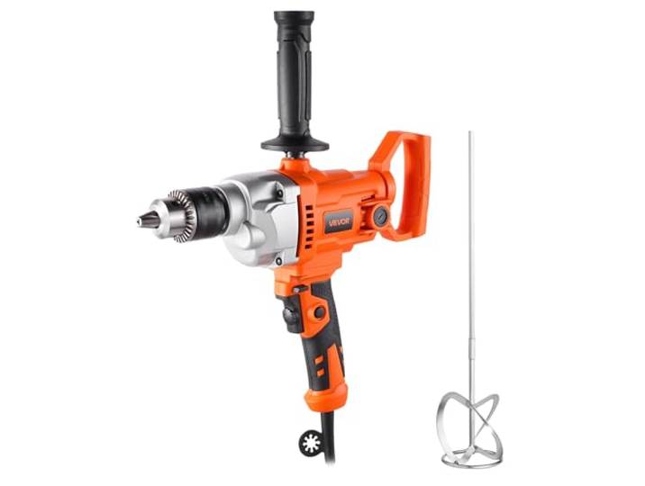 VEVOR Elektrische mengkraan 12,7 mm 1100 W met roerwerk voor het mengen 850 omw/min 3,2 A boormachine met D-greep voor boren en mengen voor beton