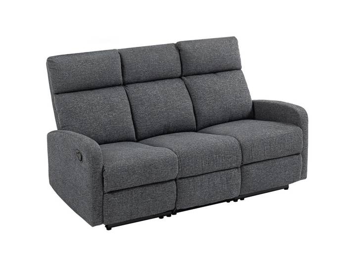 Homcom Relaxsessel Polyester Grau, Textil, Füllung: Taschenfederkern,Taschenfederkern, 91x98x161 cm, Wohnzimmer, Sessel, Relaxsessel