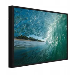 BILDER mit Rahmen Meer Wellen Blau 60x40 cm