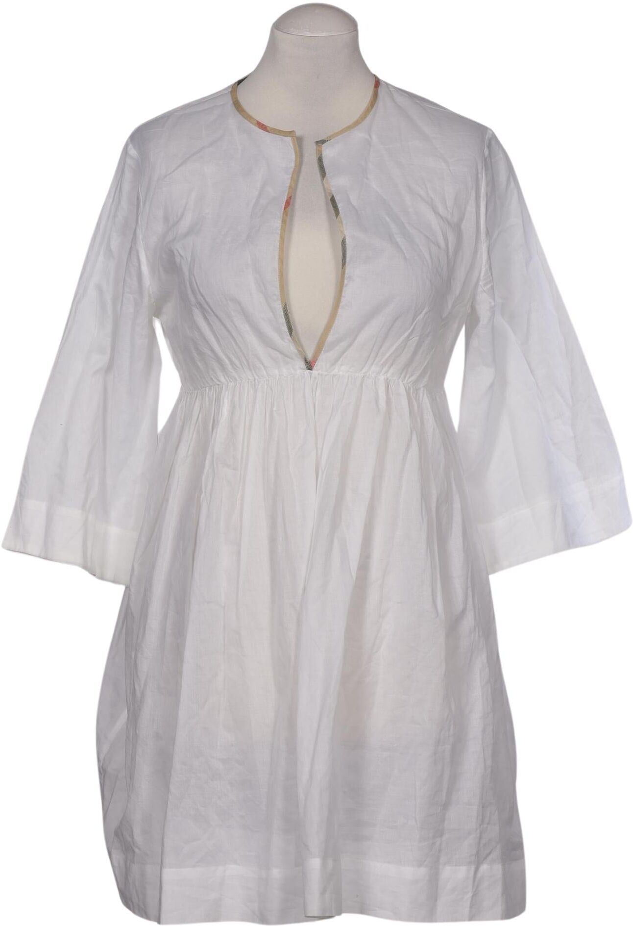 Burberry Damen Kleid, Weiß, Gr. M, Baumwolle - Second Hand