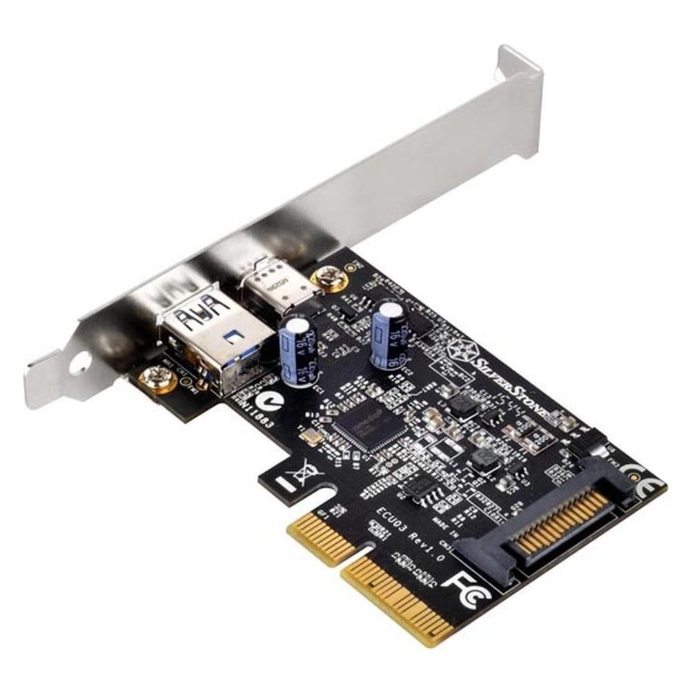 Silverstone PCI Express Karte SST-ECU03 USB 3.1 (Typ A+C) (SST-ECU03)