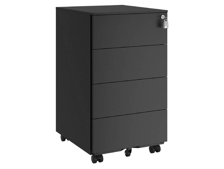 Schubladenelement SONGMICS OFFICE 4 Schubladen schwarz
