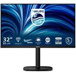 Philips 32B2U3601/00 Computerbildschirm 80 cm (31.5") 2560 x 1440 Pixel Quad HD LCD Schwarz