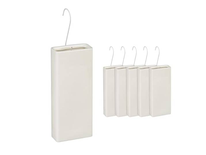 Relaxdays Humidificateur d’air pour Le radiateur\, lot Pratique de 6\, à Suspendre\, en céramique\, crème