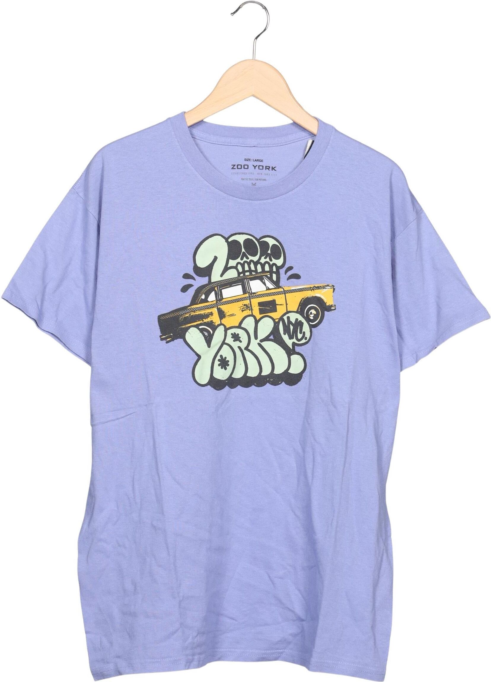 Zoo York Herren T-Shirt, Hellblau, Gr. L, Baumwolle - Second Hand