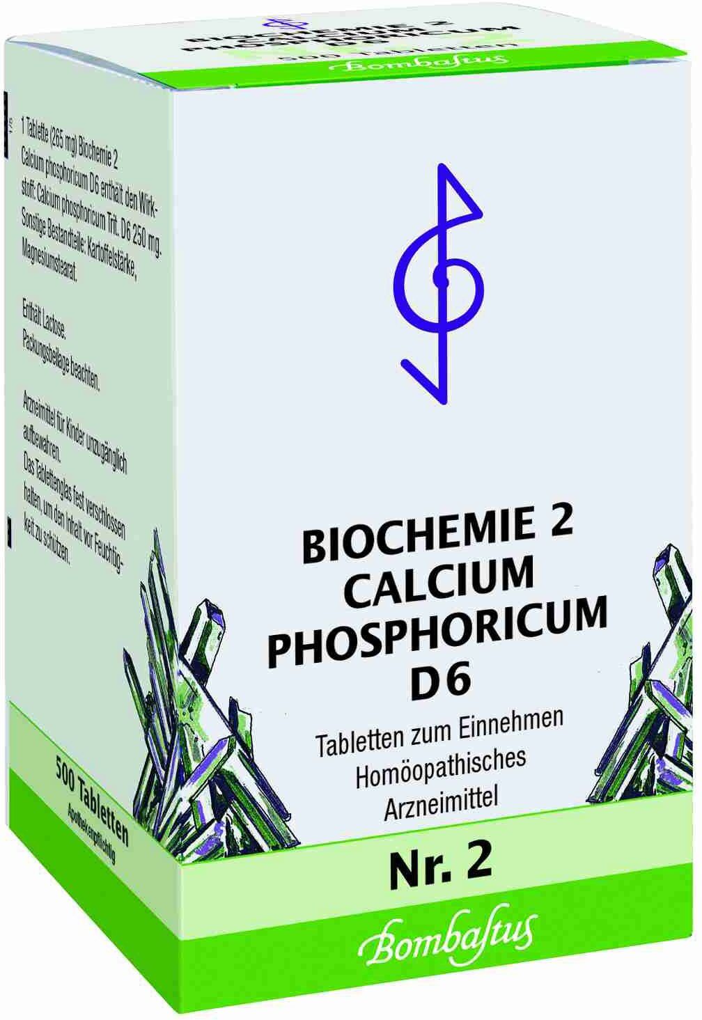 Bombastus Biochemie Biochemie 2 Calcium phosphoricum D 6 Tabletten 500 St