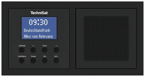 TechniSat DIGITRADIO UP 1 Steckdosenradio DAB+, UKW Bluetooth Weckfunktion, Inkl. Lautsprecherbox Schwarz