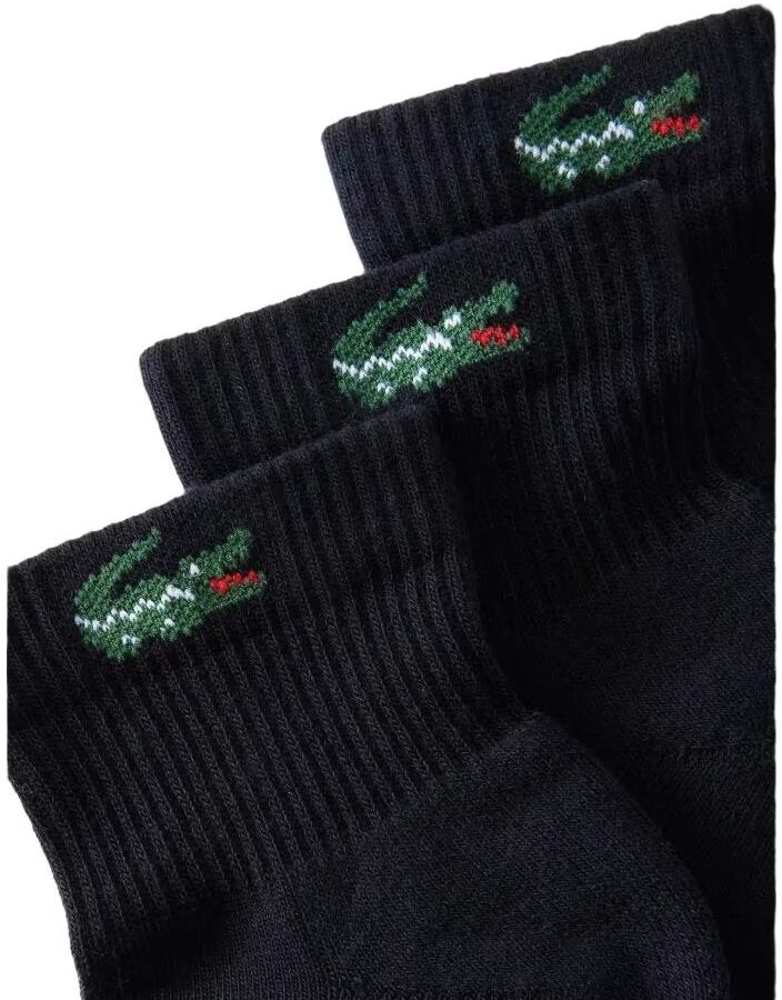 Lacoste Pack 3 Calcetines Cortos Ra9184 Negro M Mujer