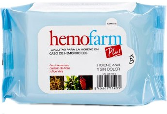 Hemofarm plus Toallitas Húmedas 20 Unidades