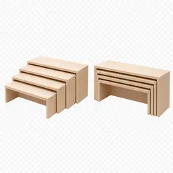 Set aus 4 untereinander schiebbaren Sitzbänken mit stabilen 25-mm-Sitzplatten