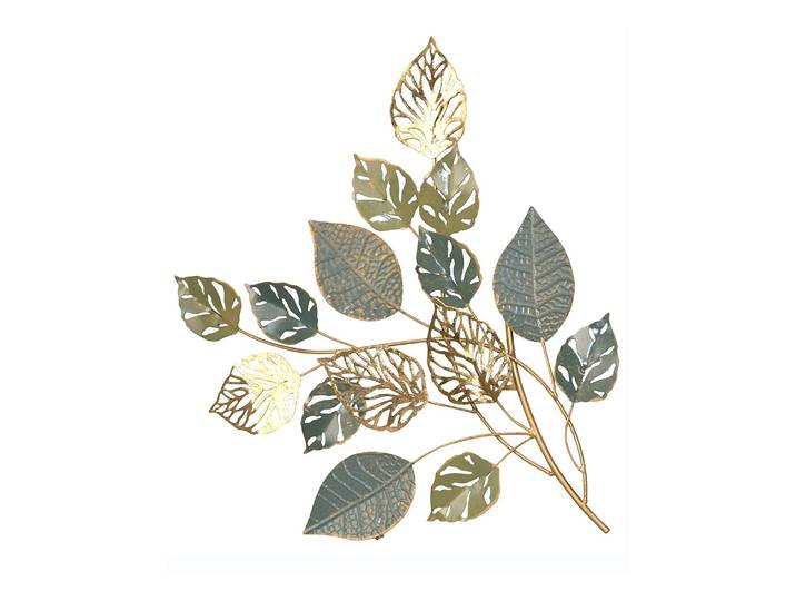 Décoration murale Warburton Métal Vert/Doré/Gris 62 x 60cm