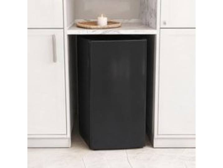 Electrical Appliances with Noir Acier and 18.7 x 17.4 x 33.1 in Réfrigérateur sous-comptoir 91 L acier noir avec zone