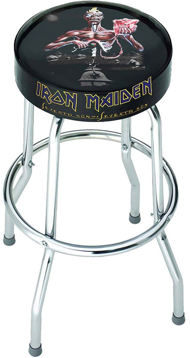 Rocksax Iron Maiden Seventh Son Barkruk - Zwart