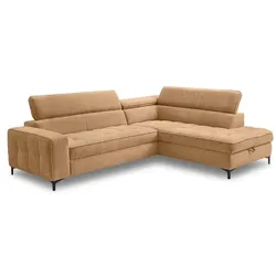 Ecksofa Nala Stoff Braun Hellbraun