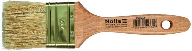 Nölle PROFI BRUSH Pinceau peintre, pince laiton, poils mixtes clairs 30 mm (55230)