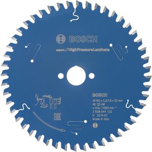 Bosch Kreissägeblatt Expert High Pressure Laminate, 160 x 20mm, 48 Zähne, für Laminat