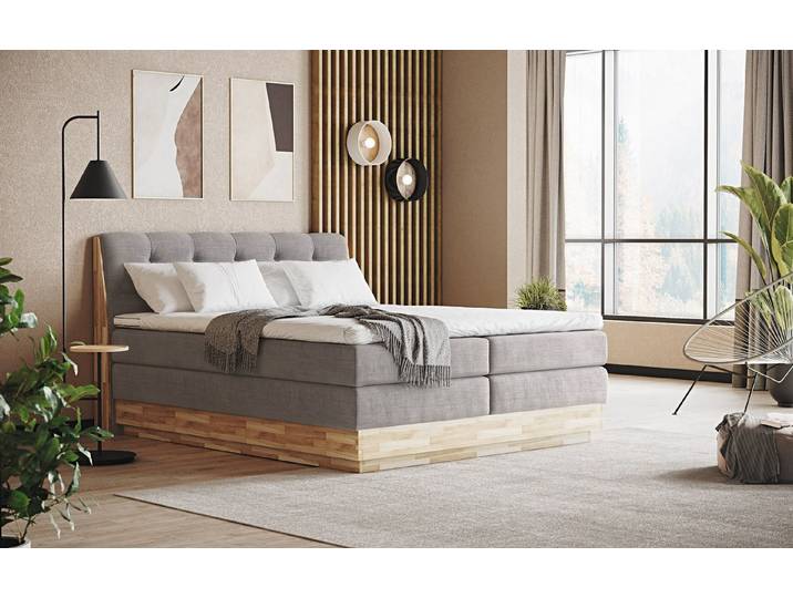 COTTA Boxspringbett Melissa - mit LED, Bettkästen, Kaltschaum-Topper & H2/H3 Matratzen (Bett inklusive Matratze, Topper und Bettkasten), mit LED, Kaltschaum-Topper, Bettkasten & H2/H3-Matratzen