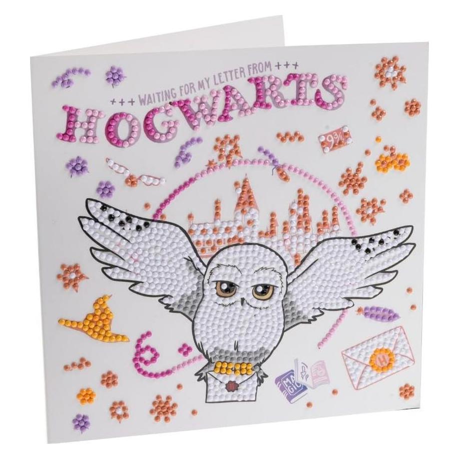 Craft Buddy Hogwarts & Hedwig, 18x18cm Crystal Art Card (CCK-HPS400)